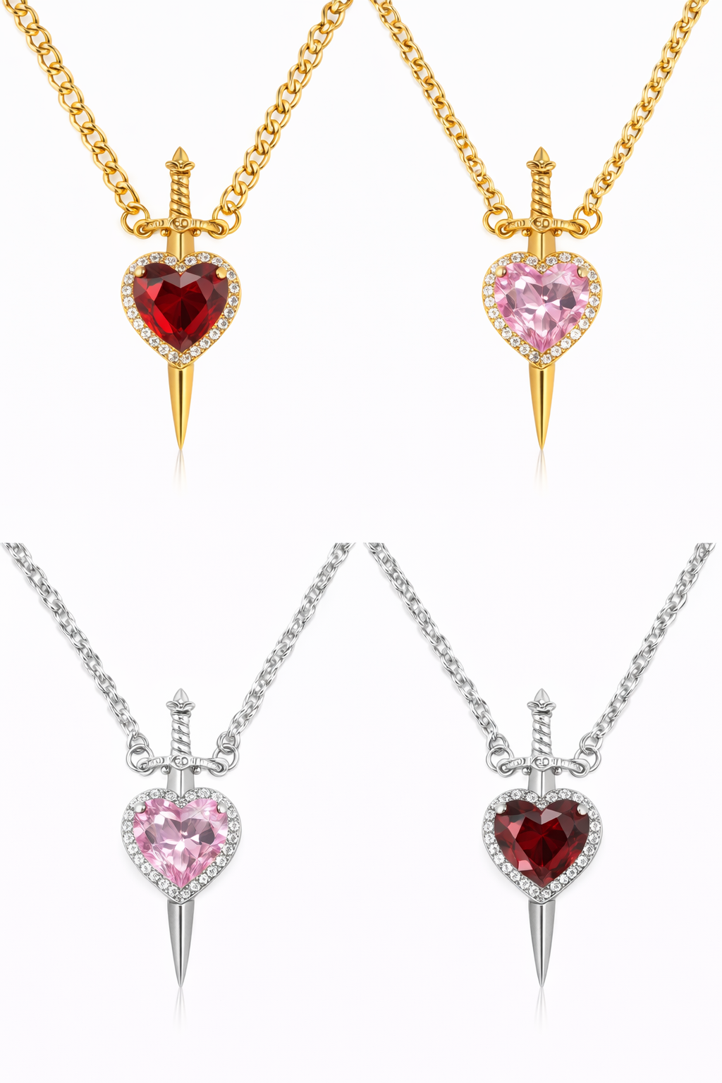 Collar de corazón y espada EndlessBond™