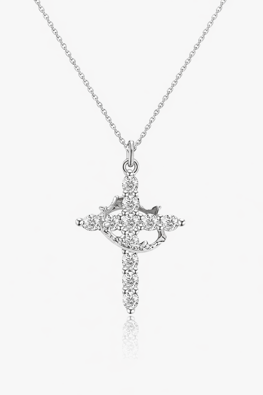 Collar con cruz y corona giratoria