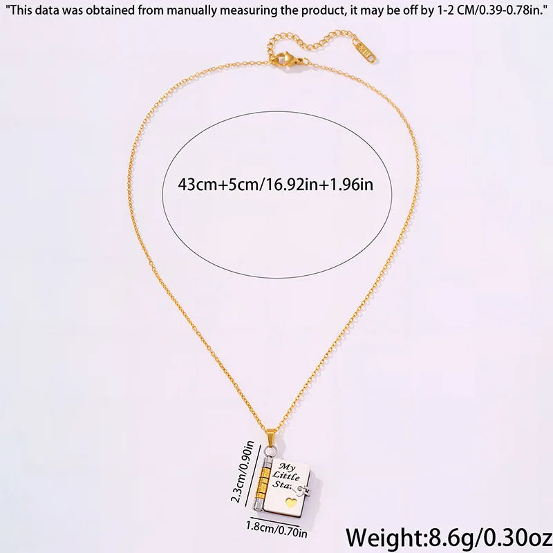 My Little Star Book Necklace