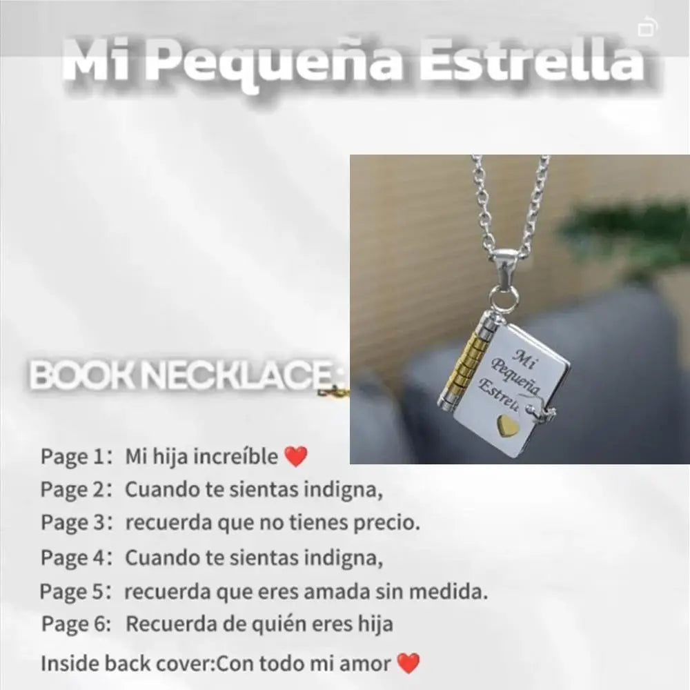 My Little Star Book Necklace