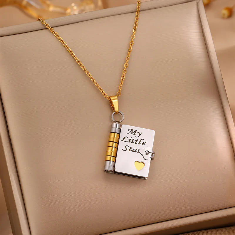 My Little Star Book Necklace