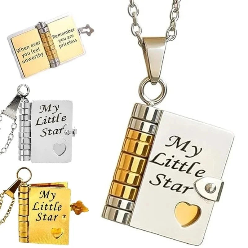My Little Star Book Necklace